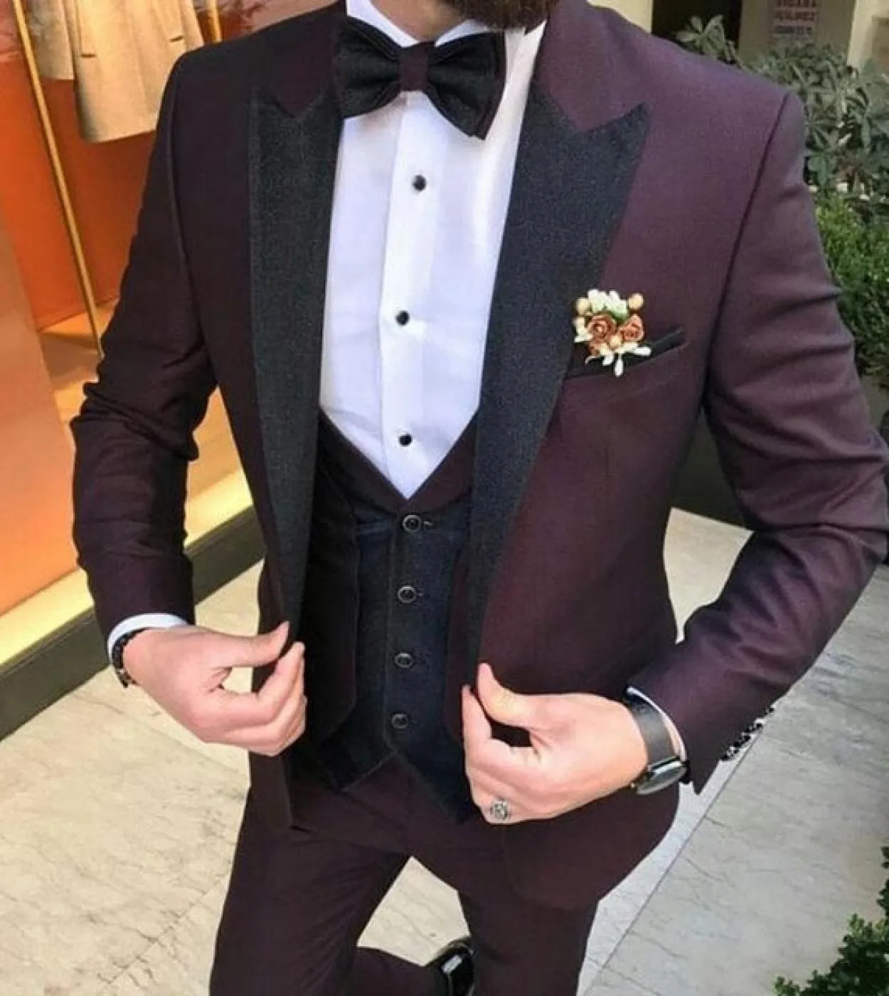 2022 Fashion Mens Suits With Pants Mens Blazer Slim Fit Wedding Male Groom Tuxedos Suit Prom jacketpantsvest Costume