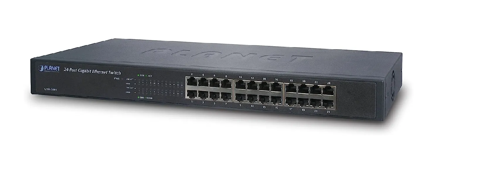 4Power GSW-2401 Nero 1U Switch 24 Porte 10-100-1000 - 4POWER GSW-2401 