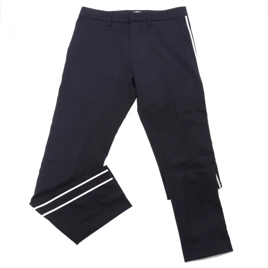 5060AE pantalone uomo PAOLO PECORA dark blue mix wool trouser man