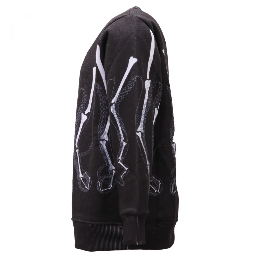 5339AE felpa bimbo boy OCTOPUS black cotton blend sweater kid