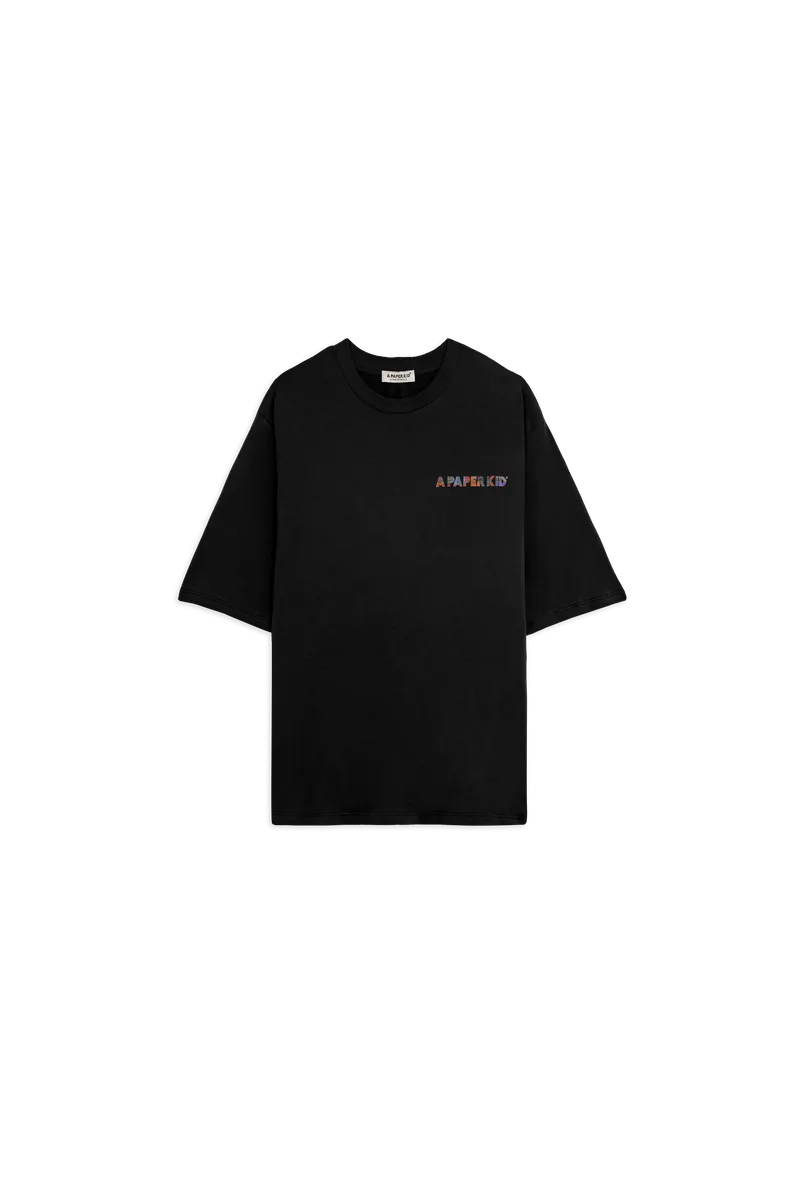 A Paper Kid patch multicolor  t-shirt