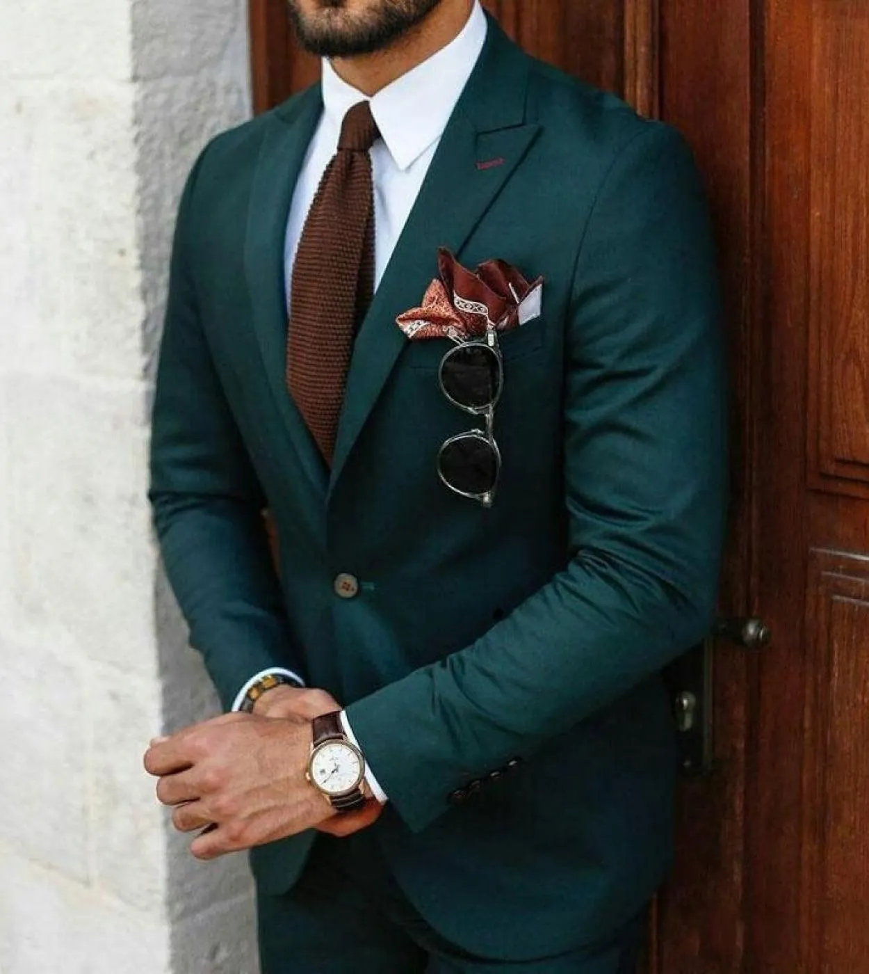 Abiti da uomo daffari verdi per lo smoking dello sposo da sposa Personalizza Best Man Outfit Groomsmen Abbigliamenti 2 pezzi Uo