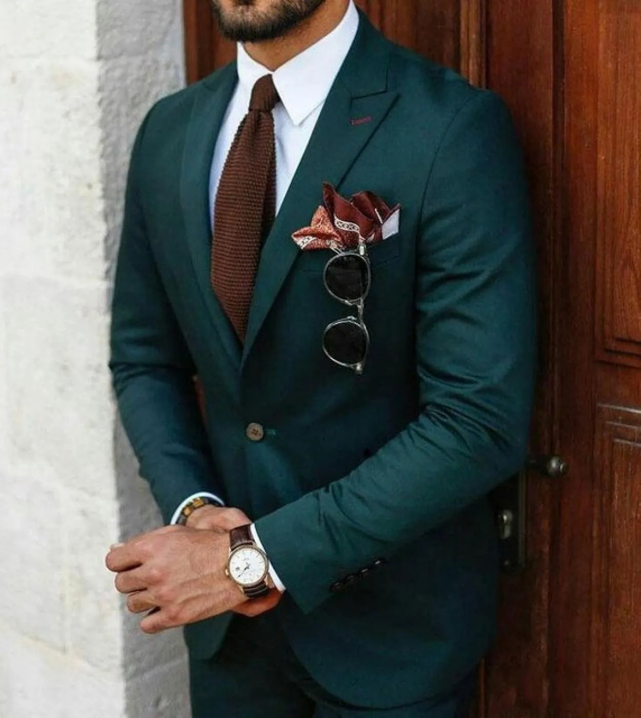 Abiti da uomo daffari verdi per lo smoking dello sposo da sposa Personalizza Best Man Outfit Groomsmen Abbigliamenti 2 pezzi Uo