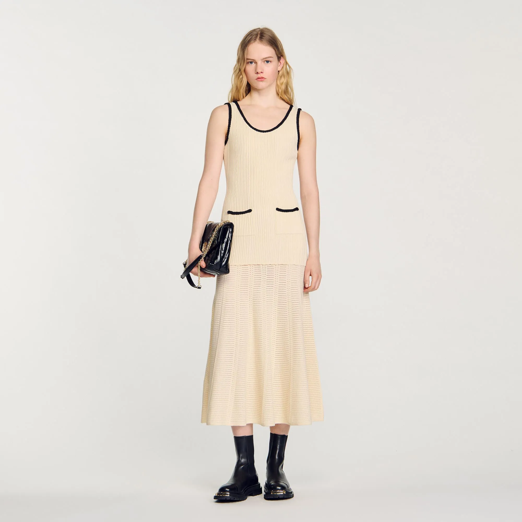 Abito in maglia pointelle