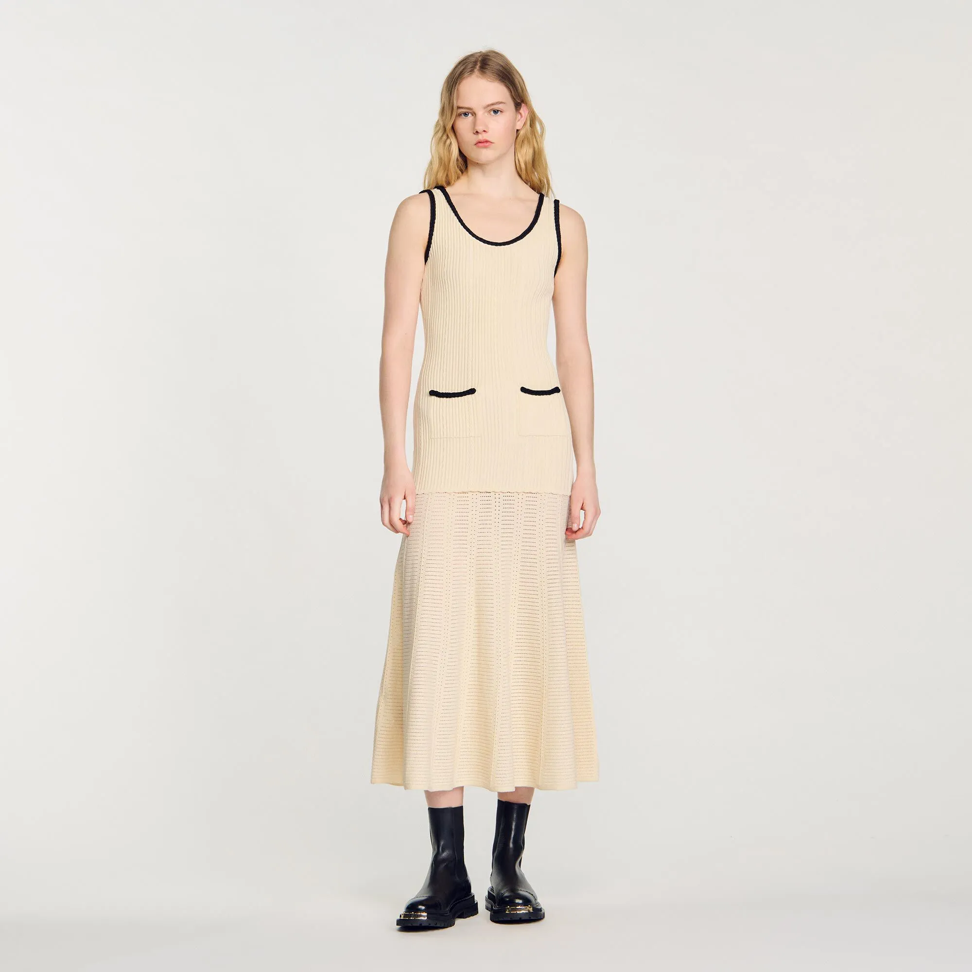 Abito in maglia pointelle