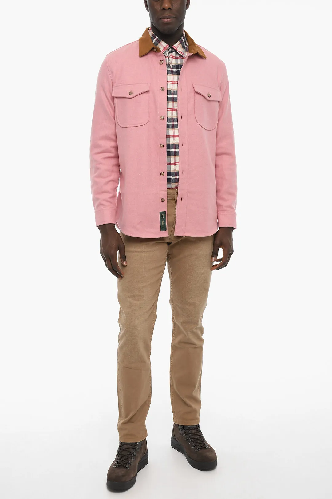 AIME' LEON DORE Overshirt in Misto Lana con Doppio Taschino