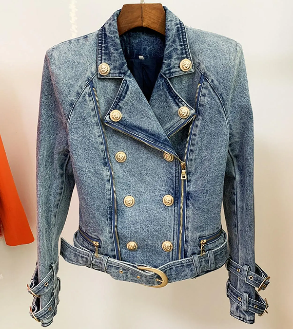 Alta qualità più recente 2022 Designer Fashion Designer Giacche da donna Cerniere con bottoni a forma di leone Giacca da motocic
