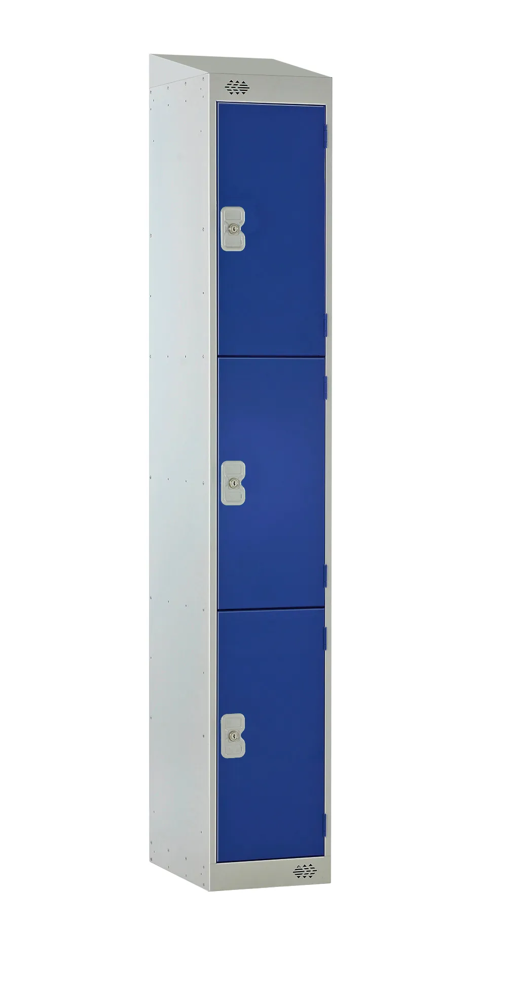 Armadietto Acciaio Colore blu RS PRO 3 porta No, 1800 mm x 380 mm x 450mm