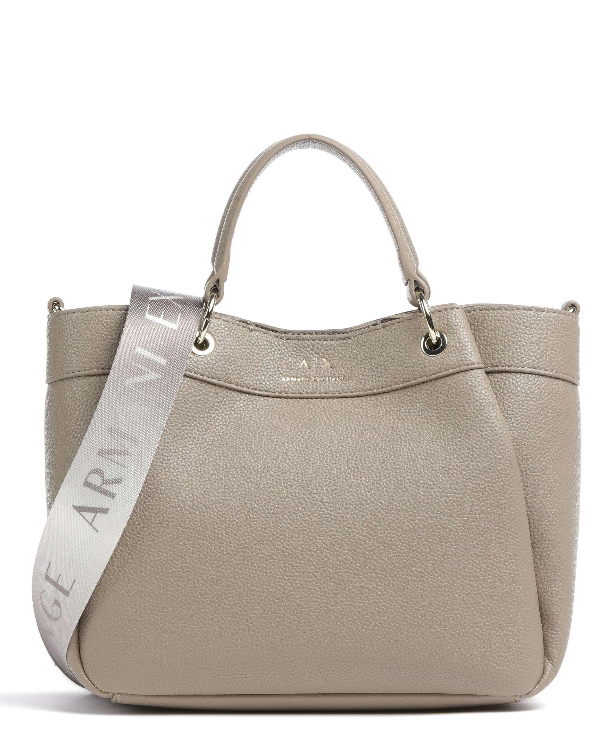  Armani Exchange Wave M Borsa a mano pelle sintetica taupe  