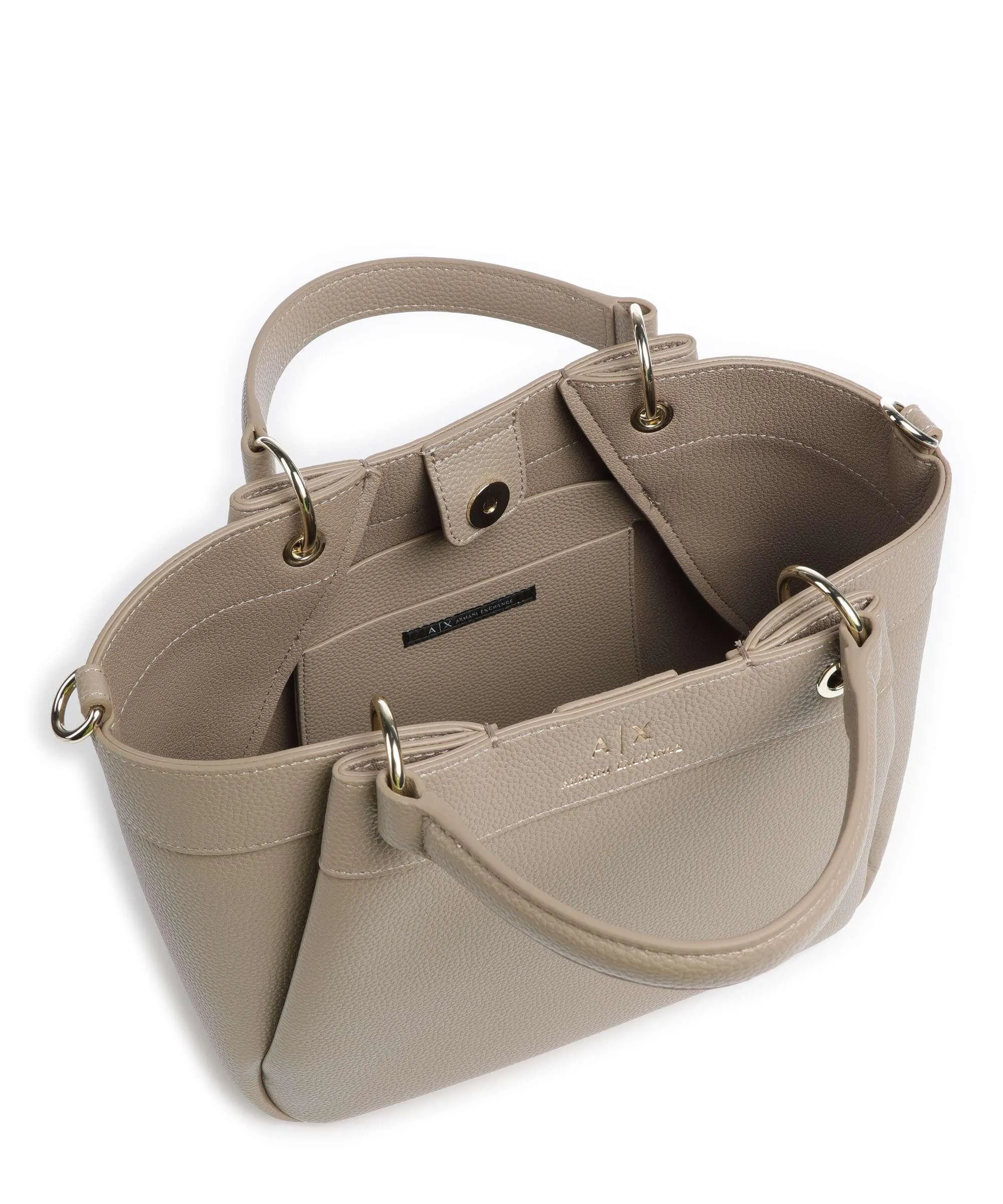  Armani Exchange Wave M Borsa a mano pelle sintetica taupe  