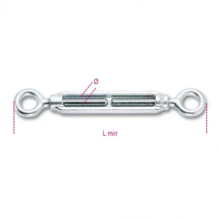 BETA Tenditore a 2 Occhi Zincato M24 8005Z | 080050124