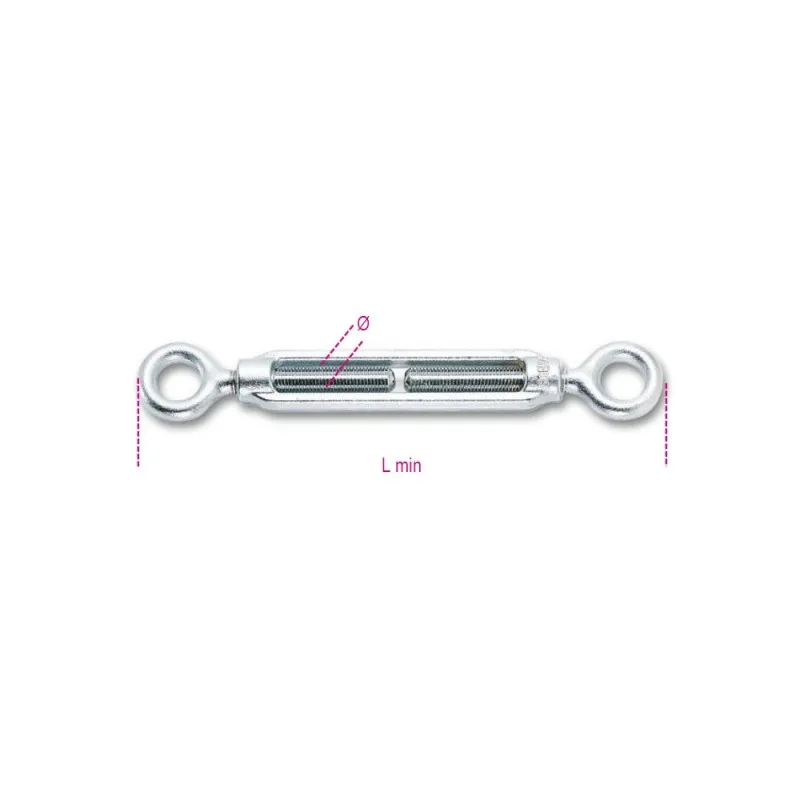 BETA Tenditore a 2 Occhi Zincato M24 8005Z | 080050124