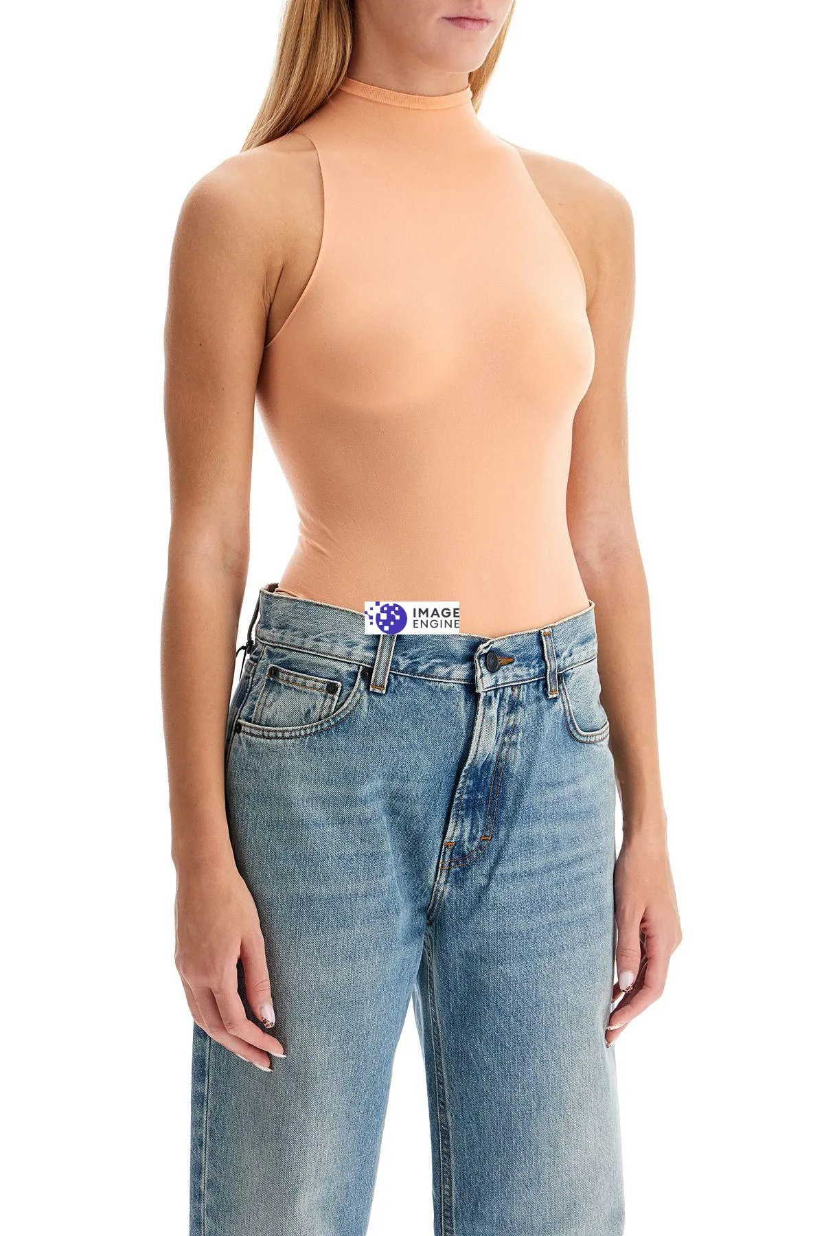 Body smanicato in maglia sottile