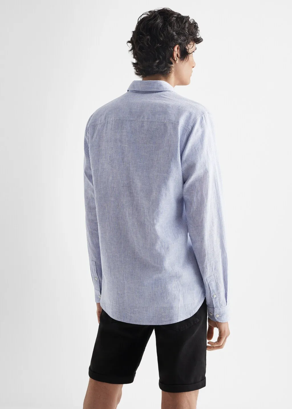 Camicia lino righe