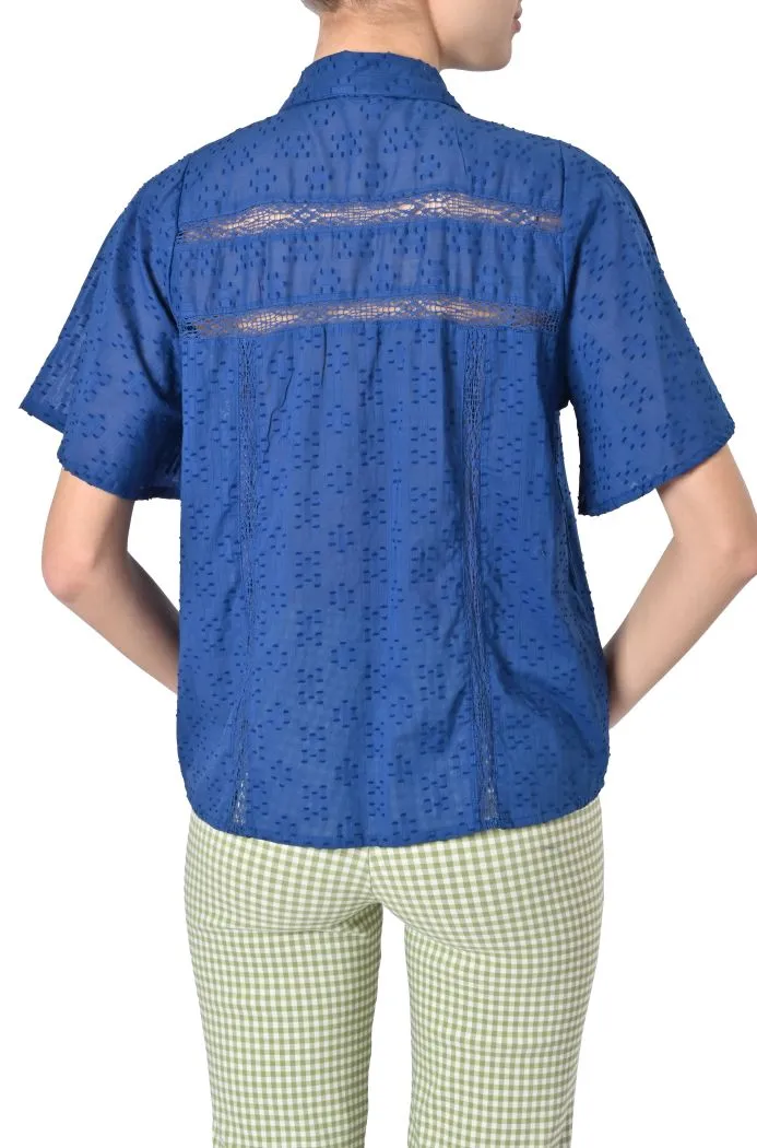 Camicia Louve dettaglio pizzo di FRNCH