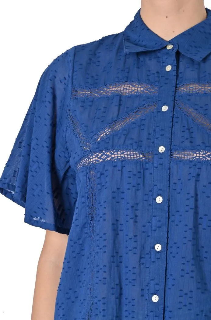Camicia Louve dettaglio pizzo di FRNCH