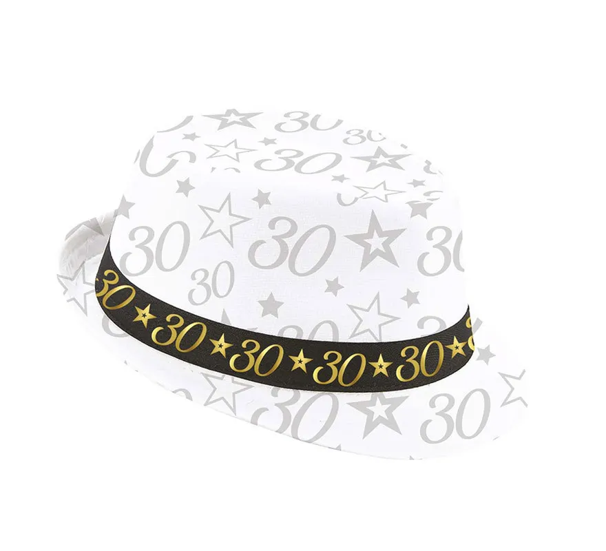 Cappellino Gangster bianco 30 anni