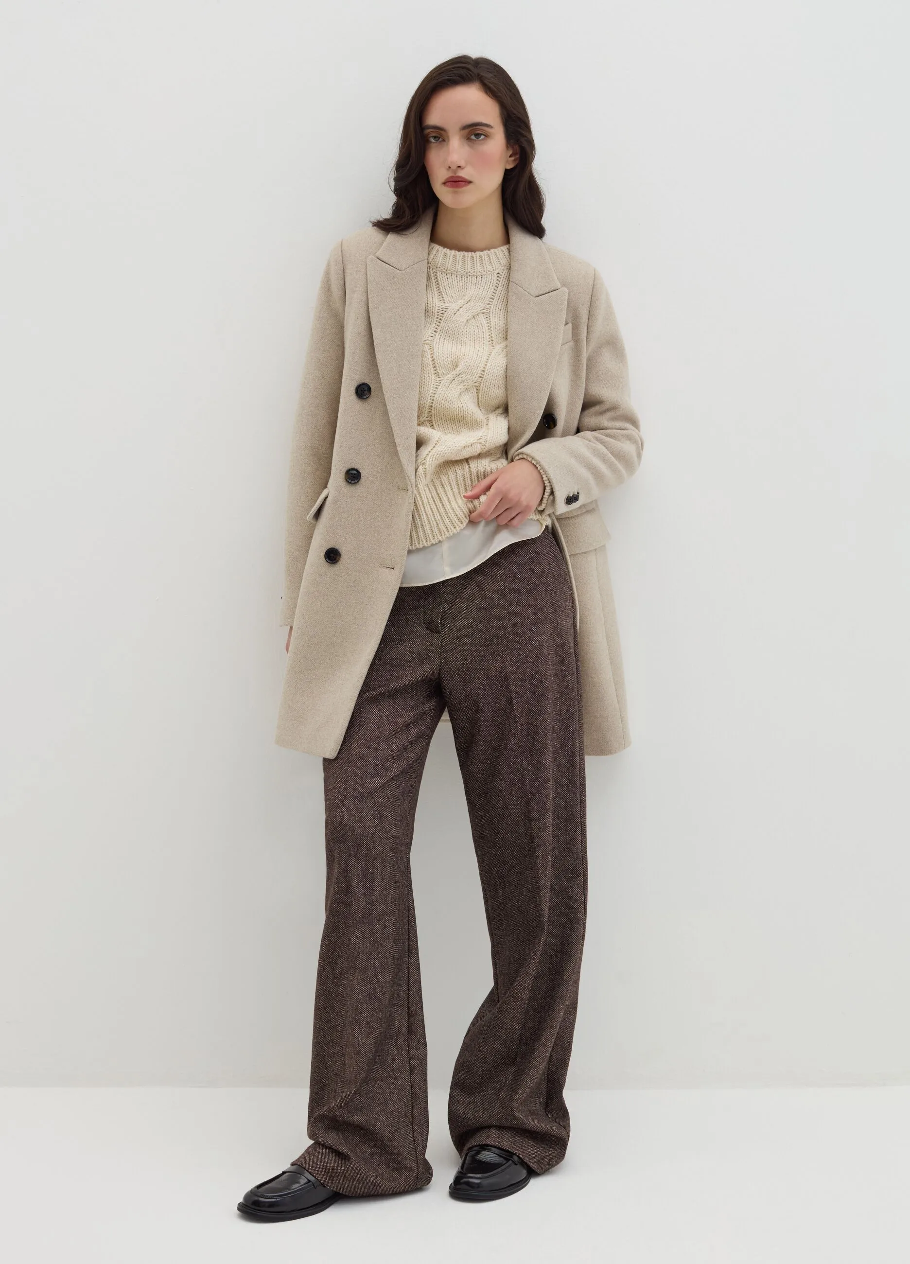 Cappotto doppiopetto in panno
