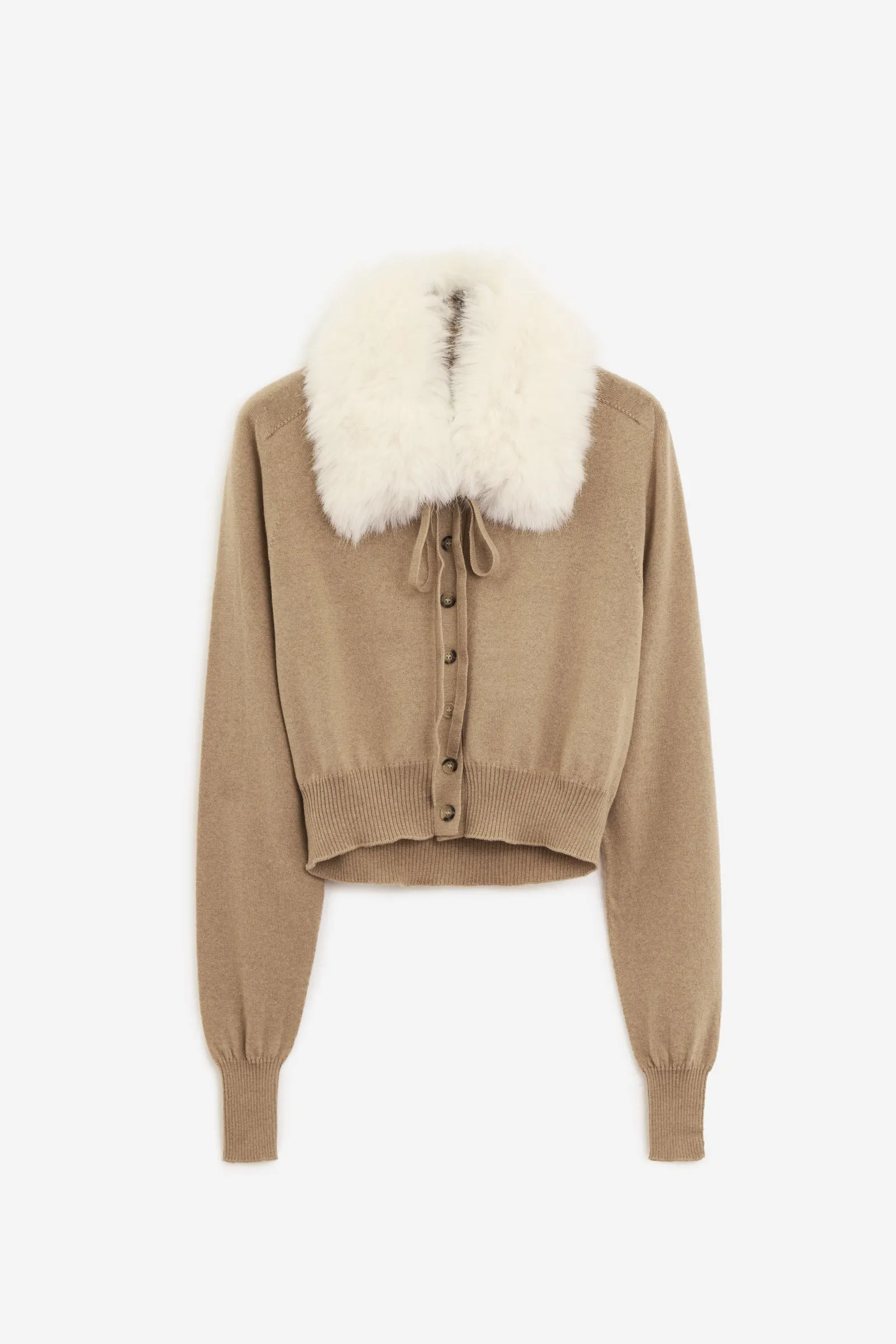 Cardigan SPORT in lana beige