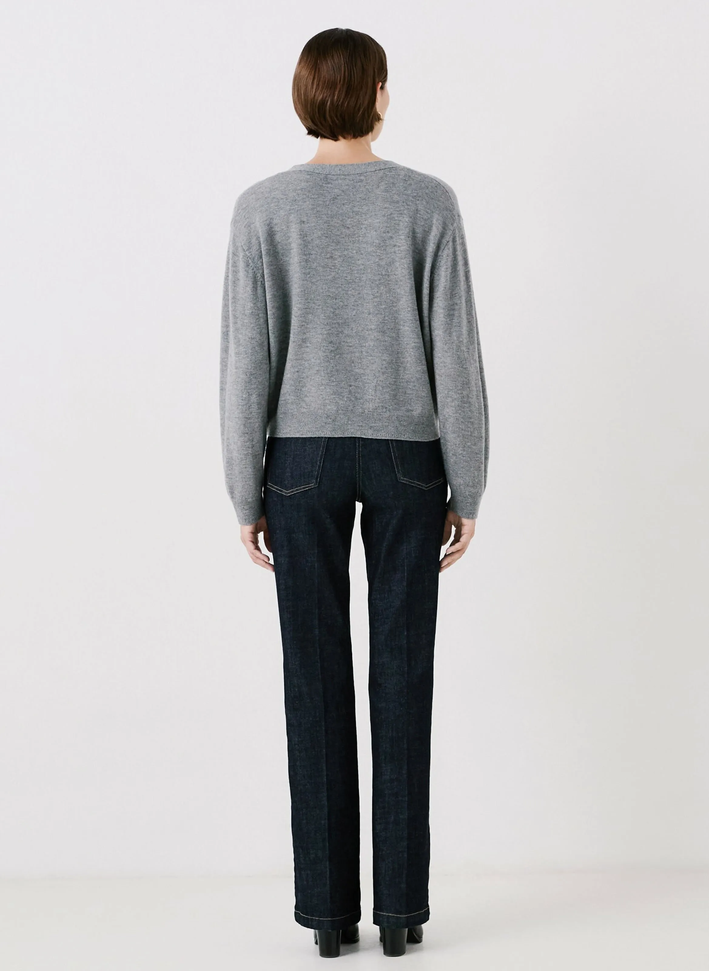  CAROLL   MLILOU - Gilet ampio a collo a V in lana | Grigio