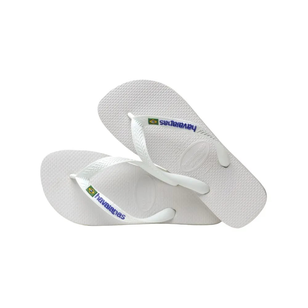 Ciabatte infradito unisex gomma Hav.BRASIL LOGO  white