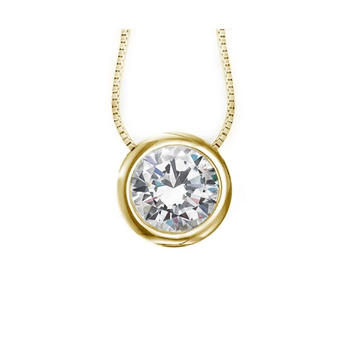 Ciondolo Per Matrimonio con Diamante 0.90 carati in Oro Giallo 18k
