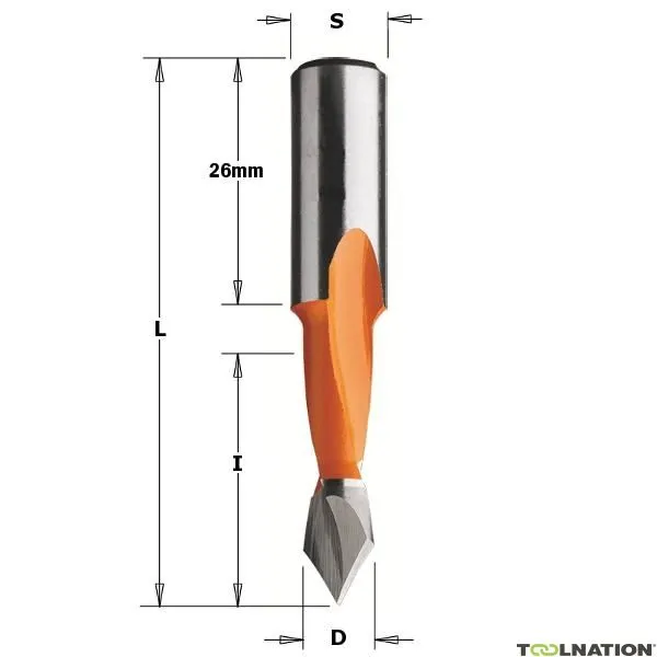 CMT 313.100.12 Trapano a colonna con punta 10 mm, albero 10x26 sinistro