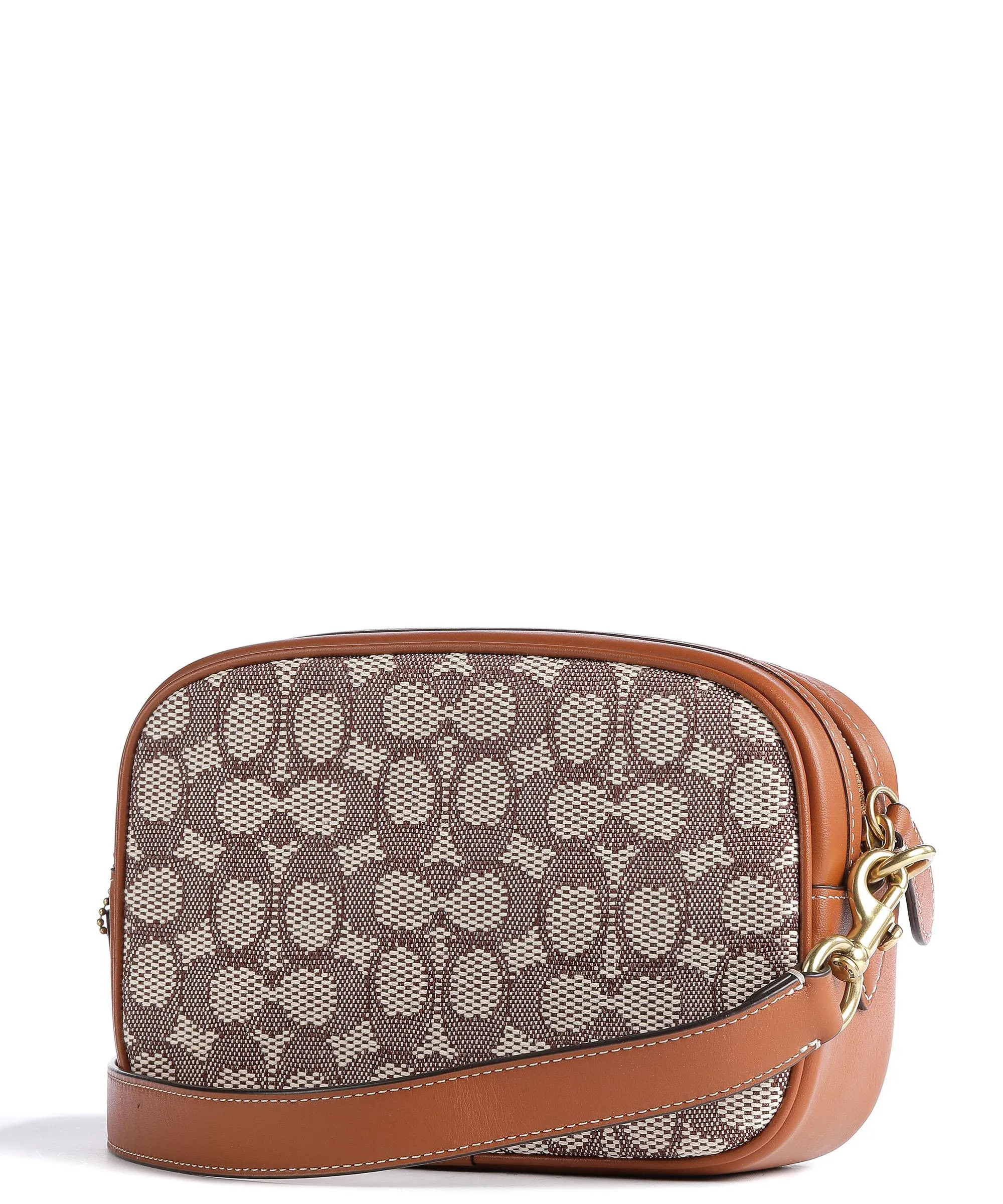  Coach Borsa a tracolla cotone, pelle a grana fine marrone/beige  