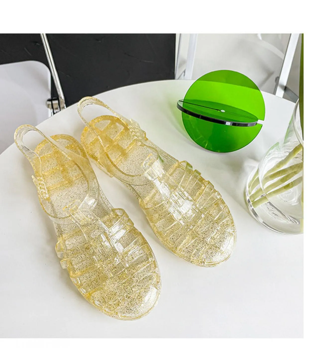 Comemore 2022 New Jelly Shoes Womens Summer Brazil Roman Shoe Retro Flat Fashion Summer Transparent Womens Sandals Low