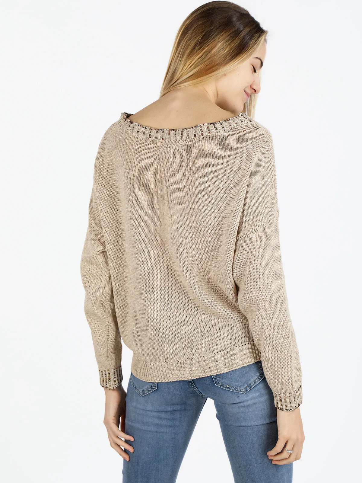 Daystar Pull femme oversize en maille