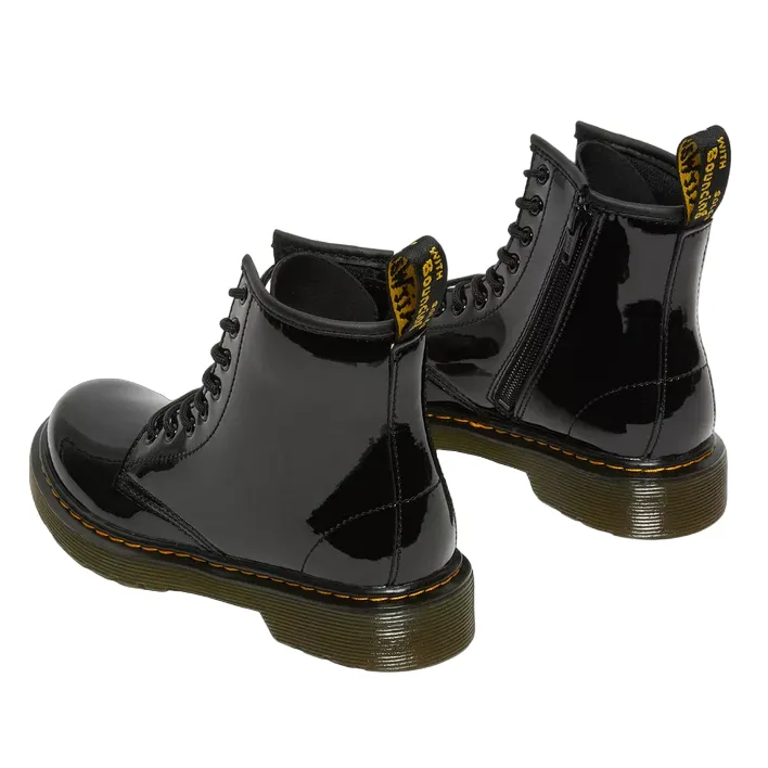 Dr Martens scarpa Anfibio da ragazza in vernice con cerniera laterale 1460 15382003 nero