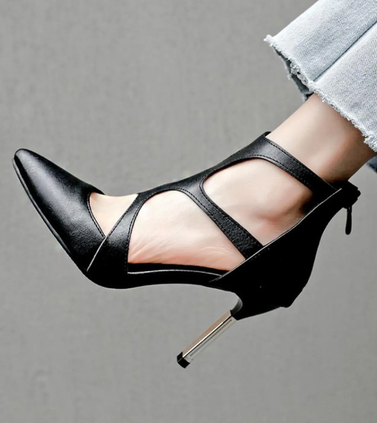 Décolleté da donna di design Nero Vintage Punta a punta Tacco a spillo Calzature fatte a mano Vestito da moda Scarpe da donna Pr