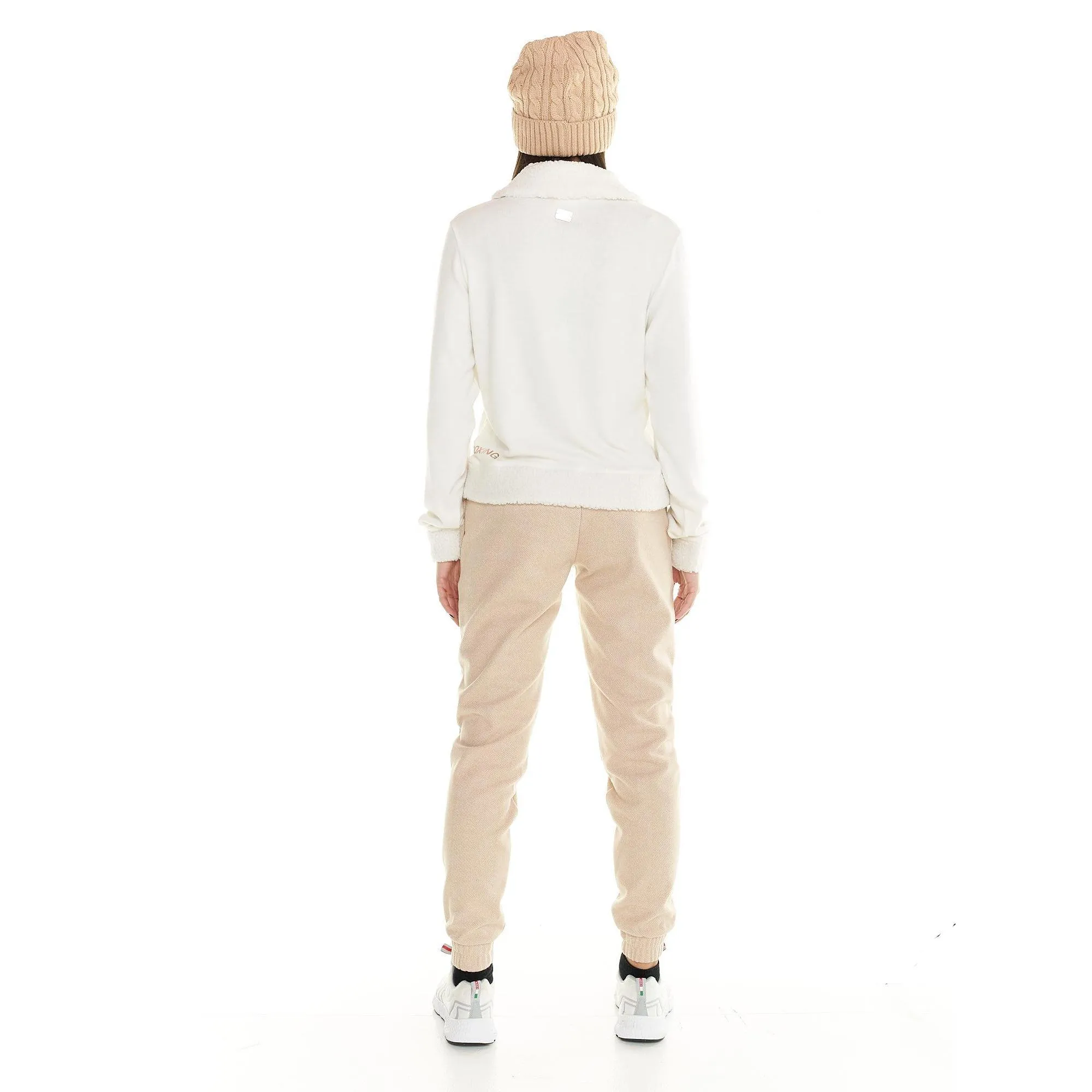 Felpa con cappuccio corta Leone donna con zip intera Winter Chic Boxing