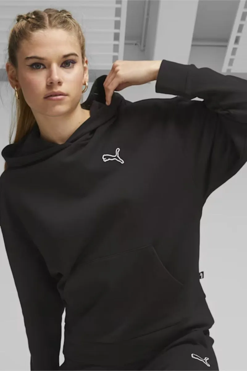 Felpa girocollo donna Nero