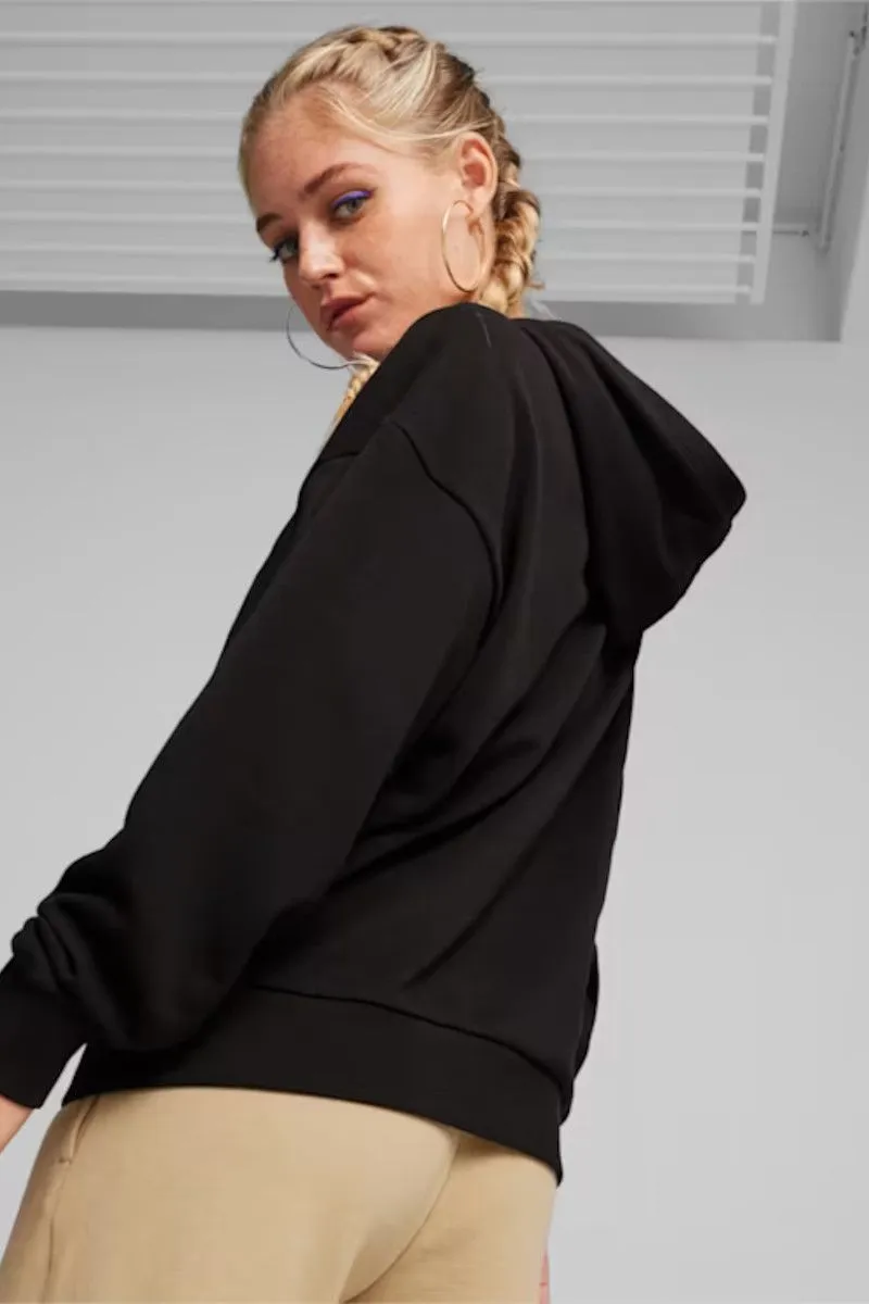 Felpa girocollo donna Nero