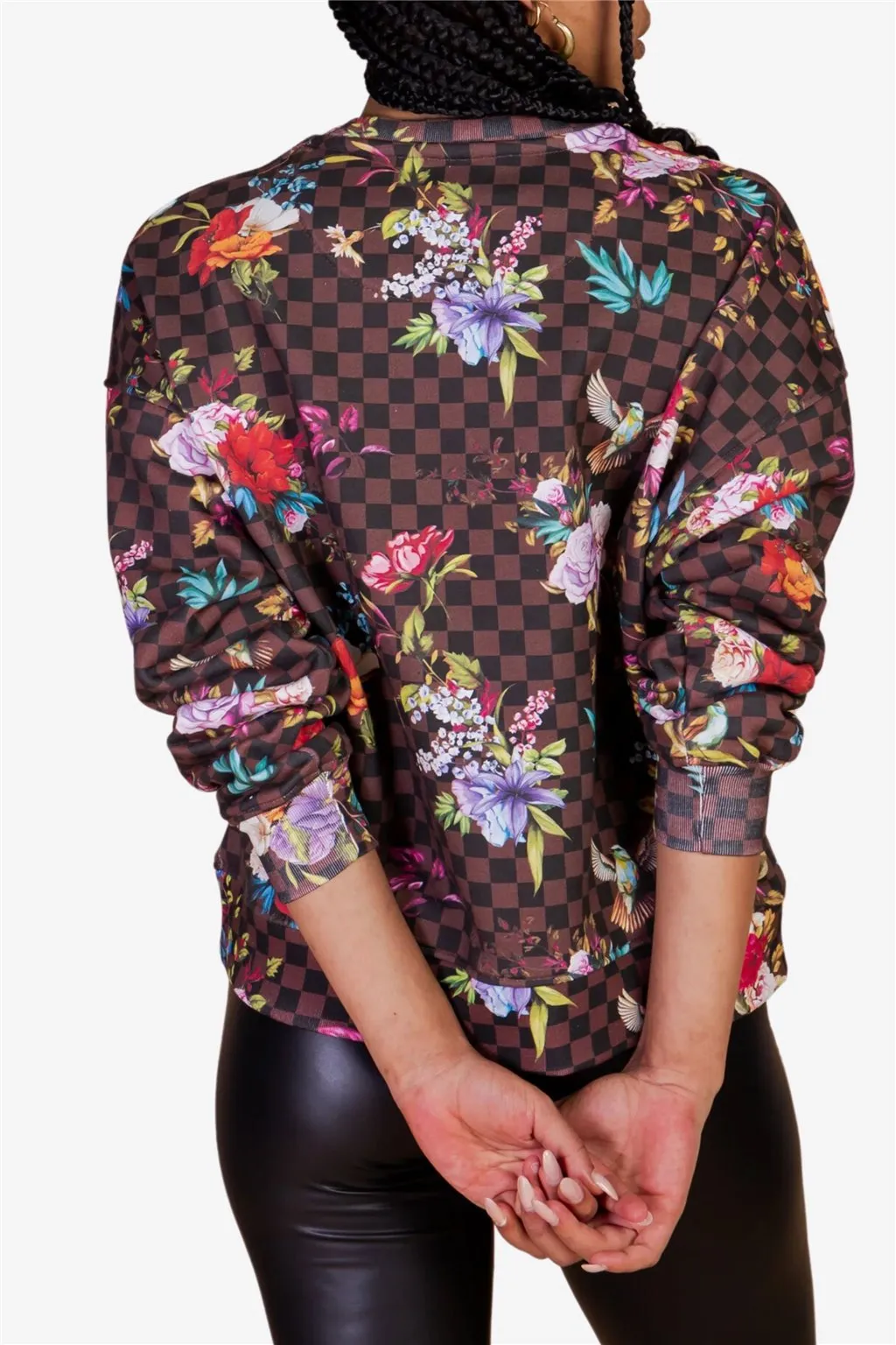 Felpa marrone da donna Sprayground garden of sharks 246