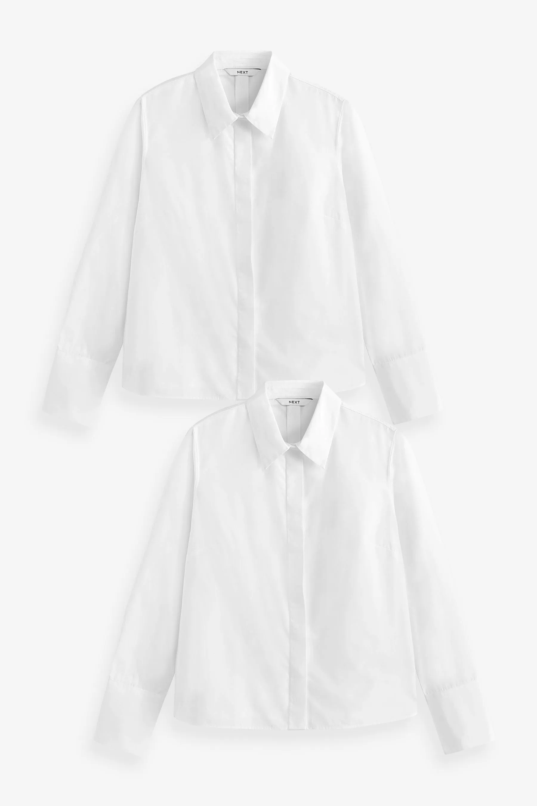 Fitted Collared Long Sleeve Shirts 2 Pack    