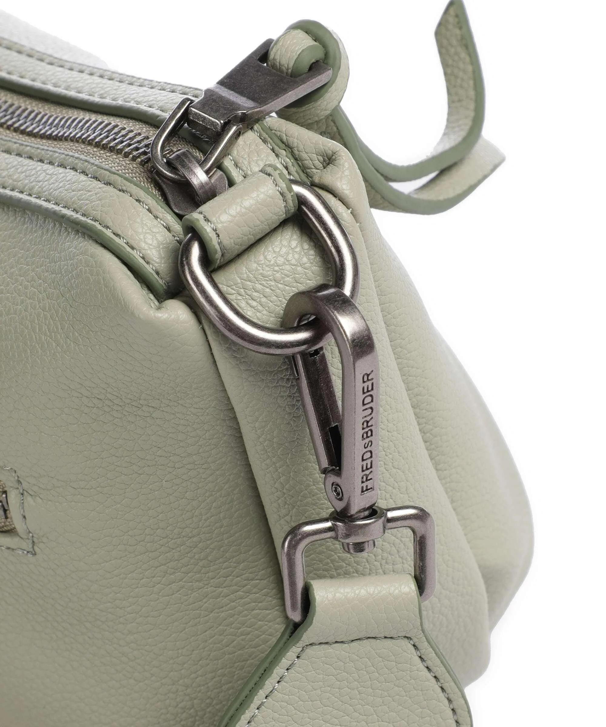  FredsBruder Bestie Round Borsa a tracolla pelle riciclato grigio-verde  