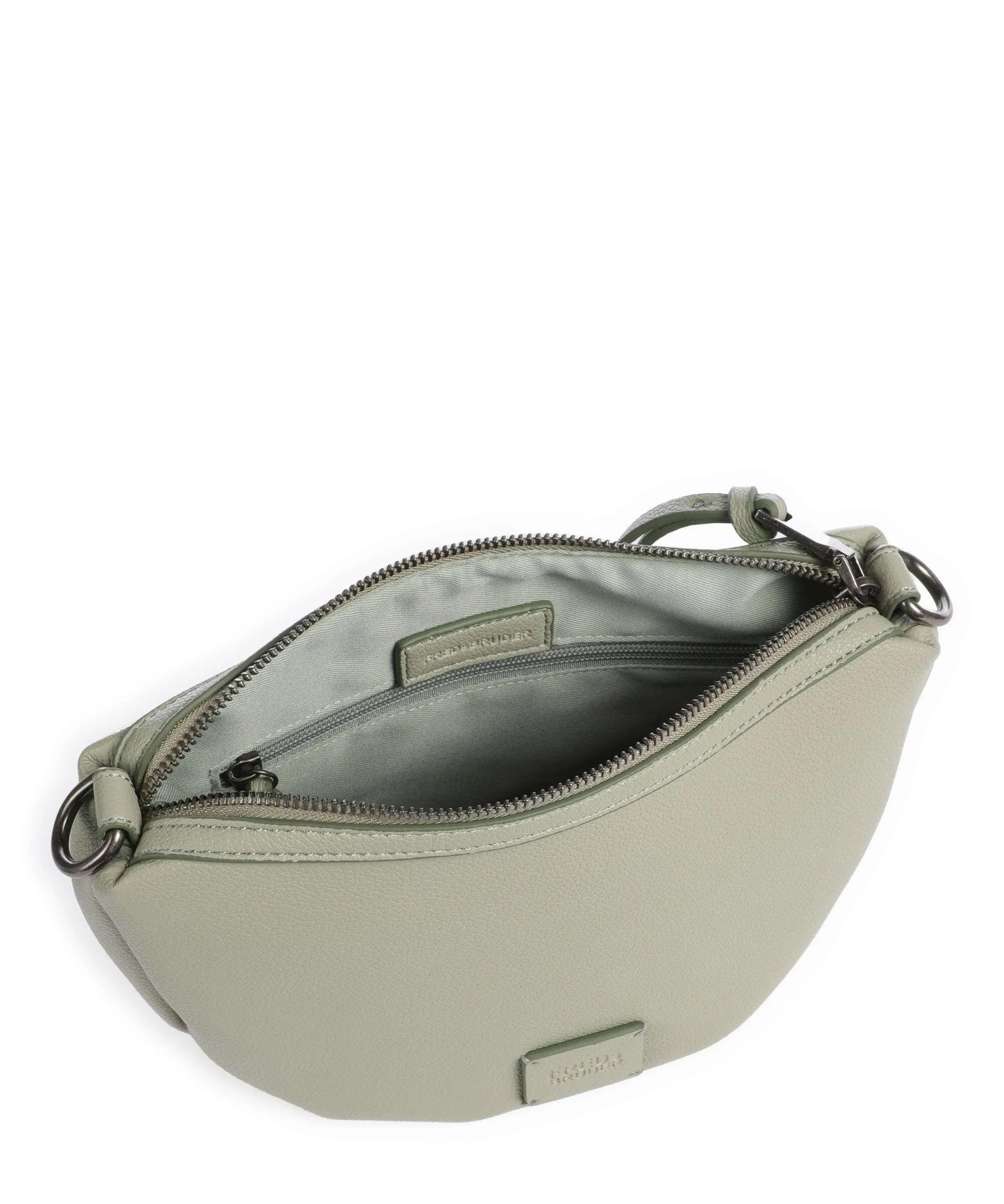  FredsBruder Bestie Round Borsa a tracolla pelle riciclato grigio-verde  
