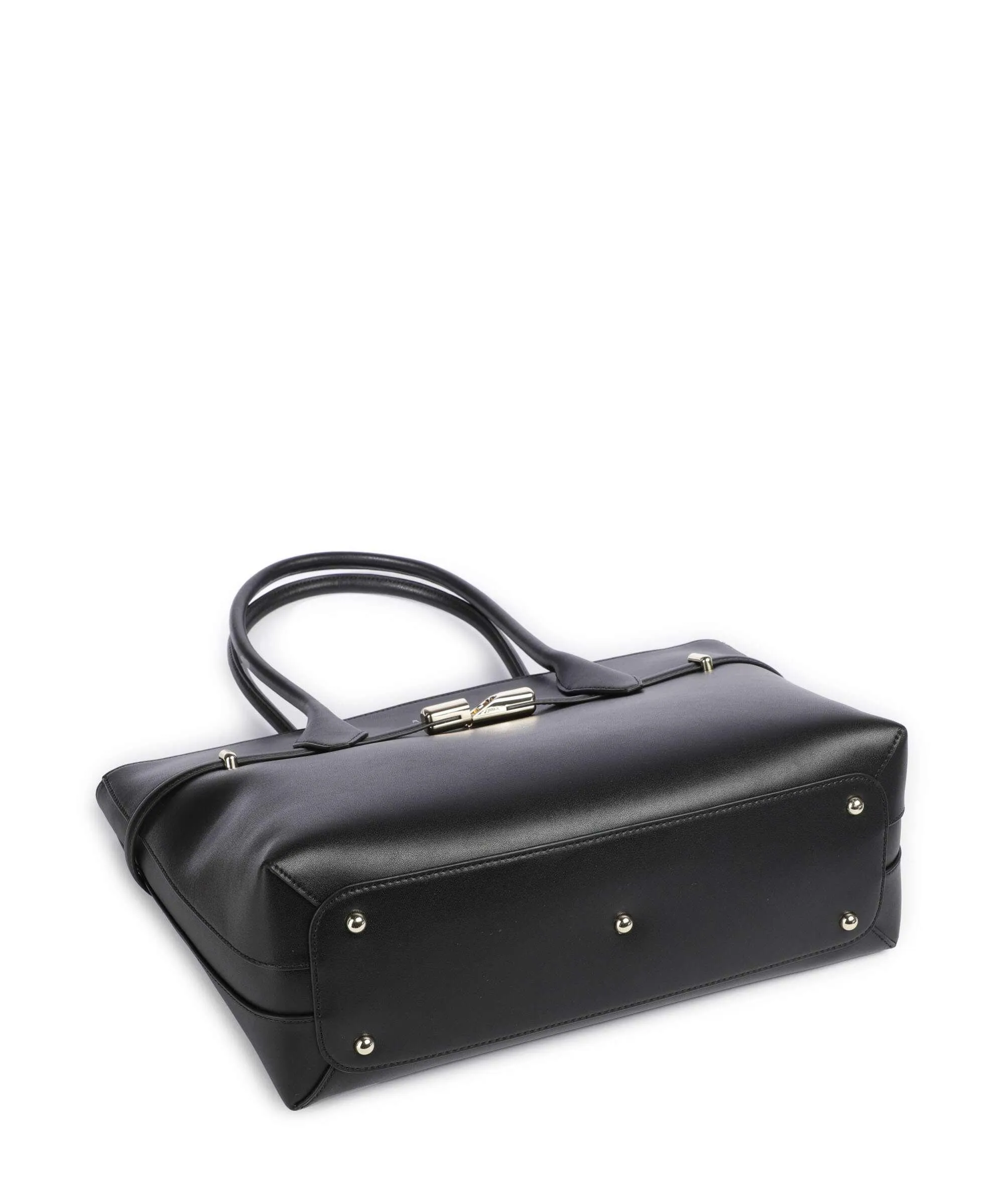  Furla Goccia L Borsa shopper pelle a grana fine nero  