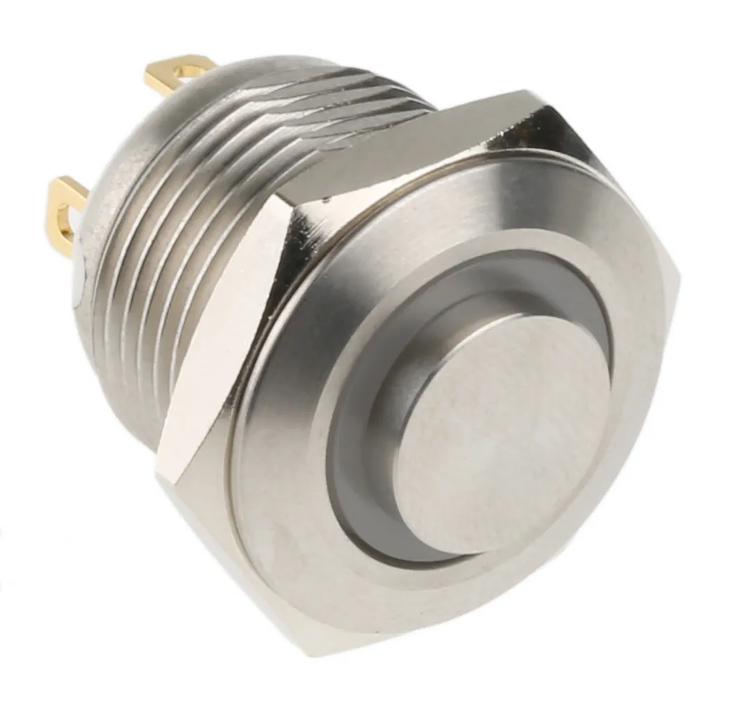 Interruttore a pulsante RS PRO, Momentaneo, SPST, luminoso, 2 A, IP67 Montaggio a pannello