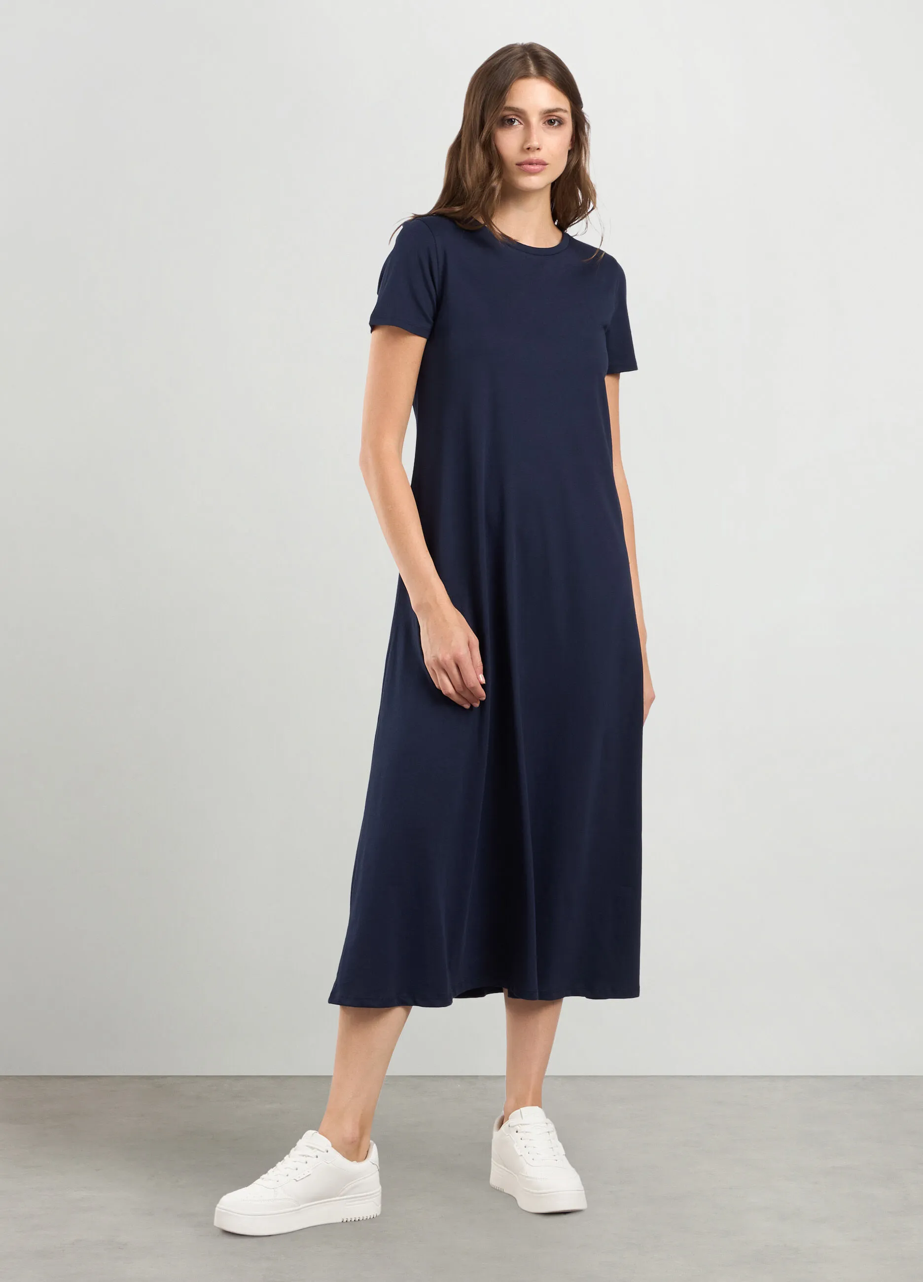 IWIE  Abito lungo in jersey di puro cotone donna