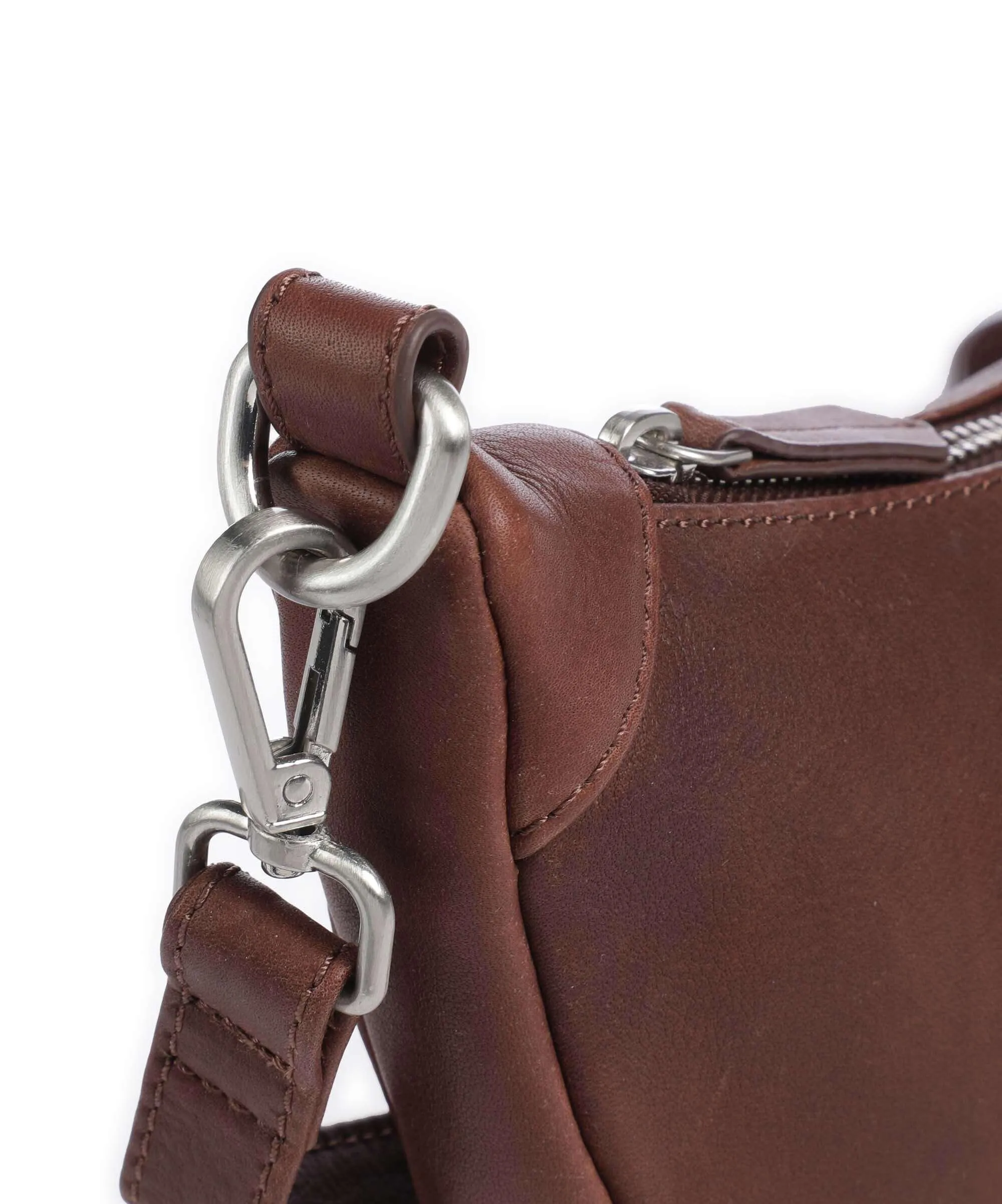  Jack Kinsky Aruba 2 Borsa a tracolla pelle a grana fine marrone scuro  