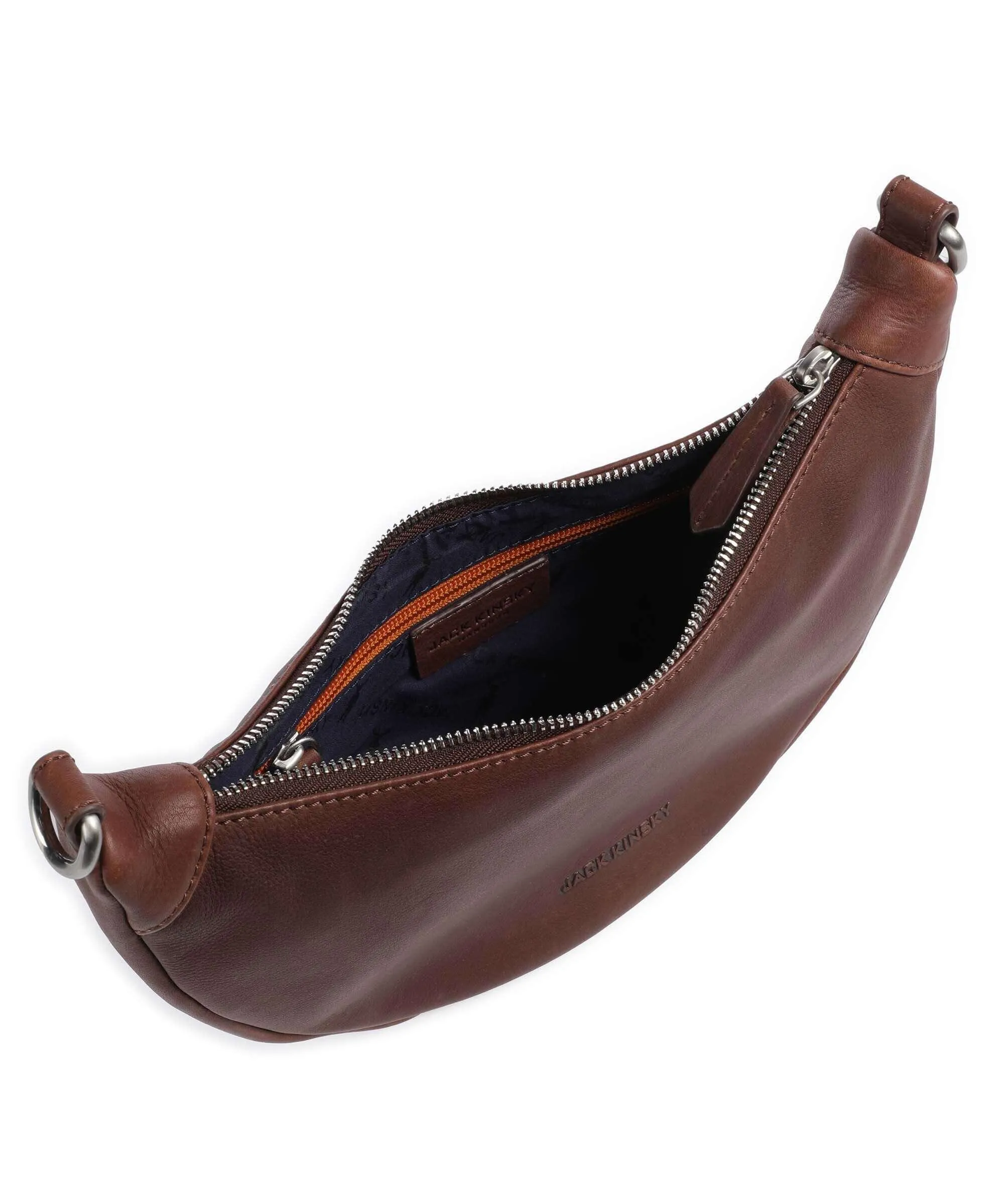  Jack Kinsky Aruba 2 Borsa a tracolla pelle a grana fine marrone scuro  