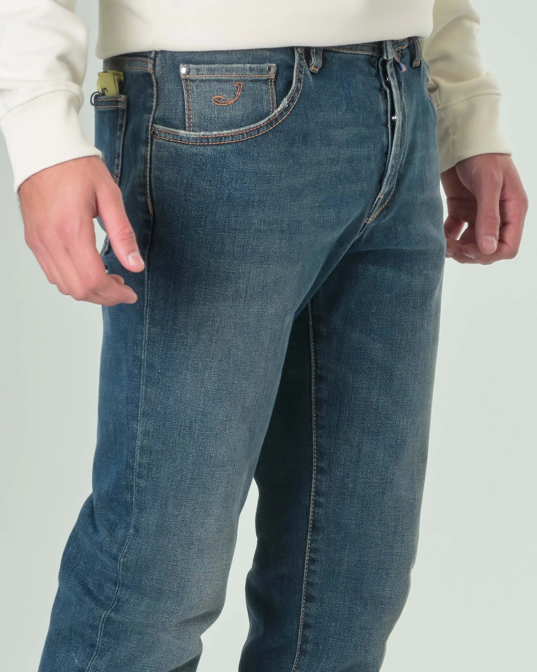 Jeans Scott tapered lavaggio medio stone washed