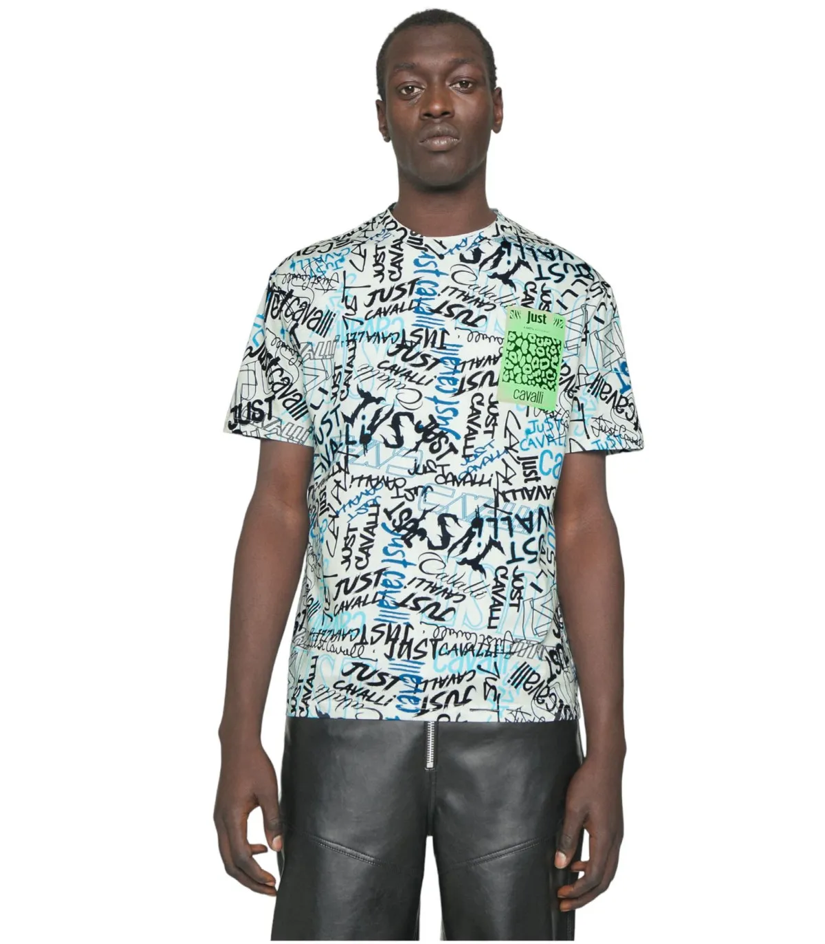 Just Cavalli Uomo T-Shirt Manica Corta  74Mm600 R Print Lettering