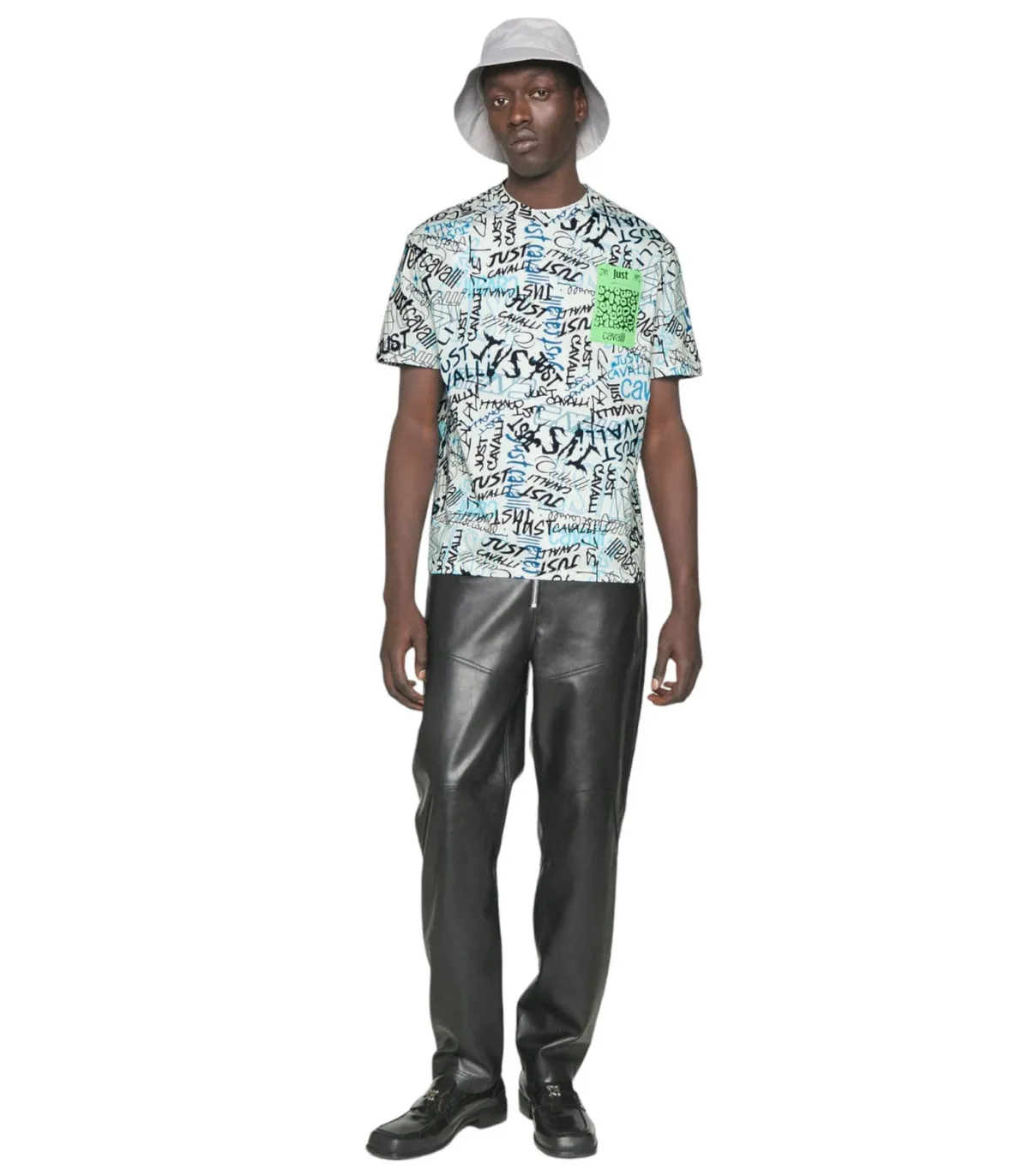 Just Cavalli Uomo T-Shirt Manica Corta  74Mm600 R Print Lettering