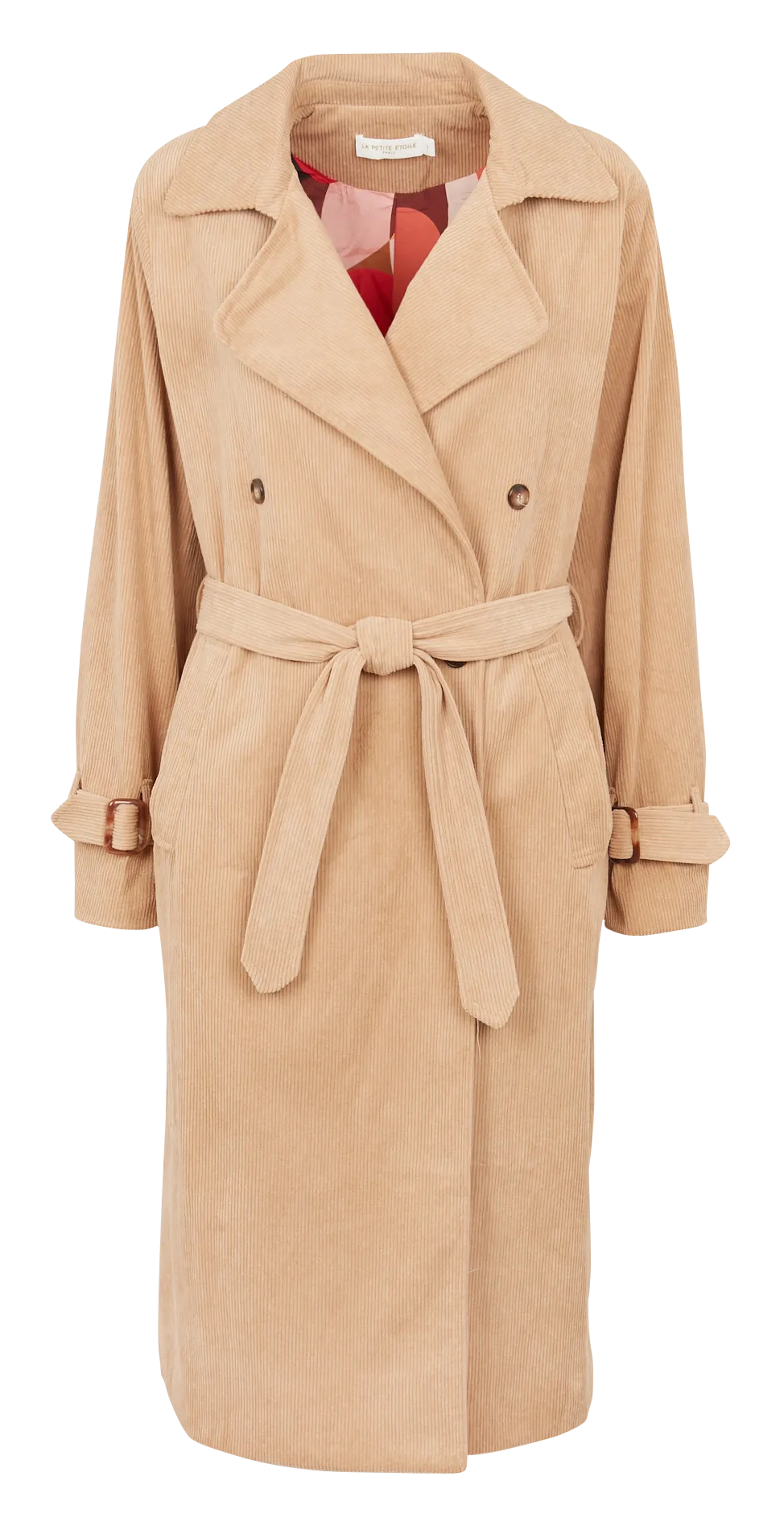  LA PETITE ETOILE   EULALIE - Trench in velluto a coste | Beige
