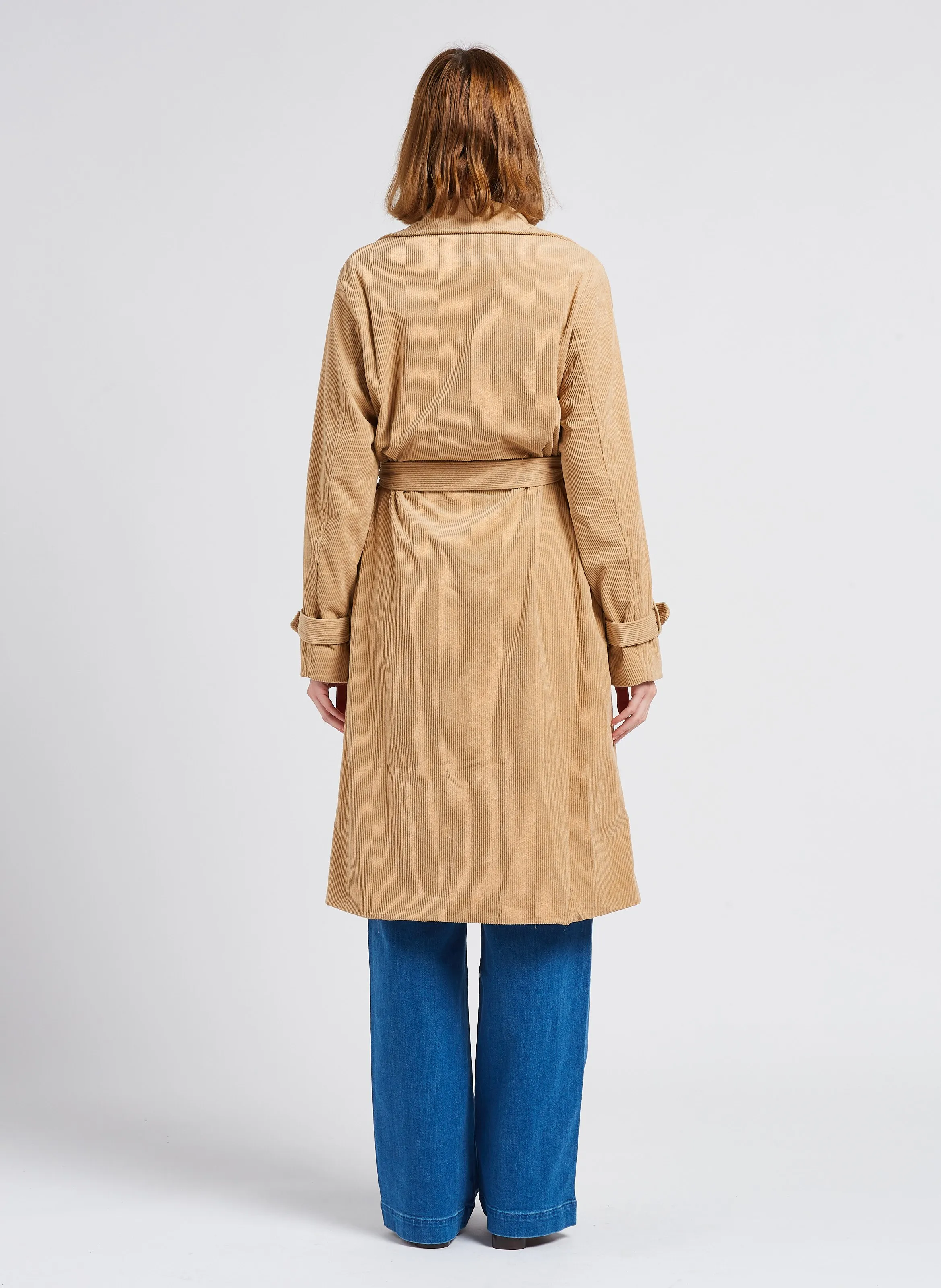  LA PETITE ETOILE   EULALIE - Trench in velluto a coste | Beige