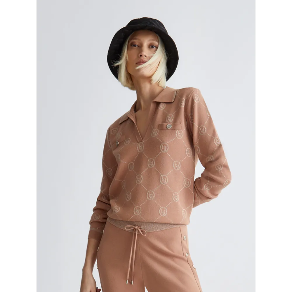 Maglione Liu Jo Donna Logo Lurex